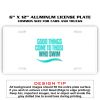 6 X 12 Full Size Aluminum License Plate for Cars and Trucks  Thumbnail
