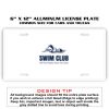 6 X 12 Full Size Aluminum License Plate for Cars and Trucks  Thumbnail