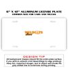 6 X 12 Full Size Aluminum License Plate for Cars and Trucks  Thumbnail