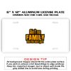 6 X 12 Full Size Aluminum License Plate for Cars and Trucks  Thumbnail
