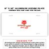 6 X 12 Full Size Aluminum License Plate for Cars and Trucks  Thumbnail
