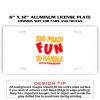 6 X 12 Full Size Aluminum License Plate for Cars and Trucks  Thumbnail