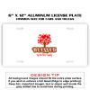 6 X 12 Full Size Aluminum License Plate for Cars and Trucks  Thumbnail