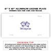 6 X 12 Full Size Aluminum License Plate for Cars and Trucks  Thumbnail