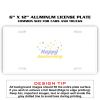 6 X 12 Full Size Aluminum License Plate for Cars and Trucks  Thumbnail