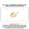 6 X 12 Full Size Aluminum License Plate for Cars and Trucks  Thumbnail