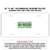 6 X 12 Full Size Aluminum License Plate for Cars and Trucks  Thumbnail