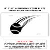 6 X 12 Full Size Aluminum License Plate for Cars and Trucks  Thumbnail