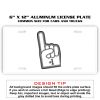 6 X 12 Full Size Aluminum License Plate for Cars and Trucks  Thumbnail