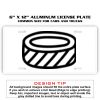 6 X 12 Full Size Aluminum License Plate for Cars and Trucks  Thumbnail