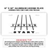 6 X 12 Full Size Aluminum License Plate for Cars and Trucks  Thumbnail
