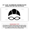 6 X 12 Full Size Aluminum License Plate for Cars and Trucks  Thumbnail