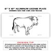 6 X 12 Full Size Aluminum License Plate for Cars and Trucks  Thumbnail