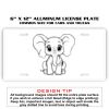 6 X 12 Full Size Aluminum License Plate for Cars and Trucks  Thumbnail