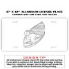 6 X 12 Full Size Aluminum License Plate for Cars and Trucks  Thumbnail
