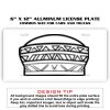 6 X 12 Full Size Aluminum License Plate for Cars and Trucks  Thumbnail