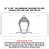 6 X 12 Full Size Aluminum License Plate for Cars and Trucks  Thumbnail