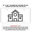 6 X 12 Full Size Aluminum License Plate for Cars and Trucks  Thumbnail