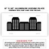 6 X 12 Full Size Aluminum License Plate for Cars and Trucks  Thumbnail