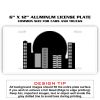 6 X 12 Full Size Aluminum License Plate for Cars and Trucks  Thumbnail