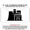 6 X 12 Full Size Aluminum License Plate for Cars and Trucks  Thumbnail