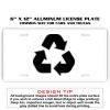 6 X 12 Full Size Aluminum License Plate for Cars and Trucks  Thumbnail