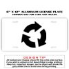 6 X 12 Full Size Aluminum License Plate for Cars and Trucks  Thumbnail