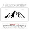 6 X 12 Full Size Aluminum License Plate for Cars and Trucks  Thumbnail