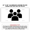 6 X 12 Full Size Aluminum License Plate for Cars and Trucks  Thumbnail