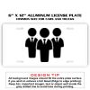 6 X 12 Full Size Aluminum License Plate for Cars and Trucks  Thumbnail