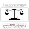 6 X 12 Full Size Aluminum License Plate for Cars and Trucks  Thumbnail