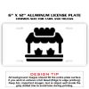 6 X 12 Full Size Aluminum License Plate for Cars and Trucks  Thumbnail