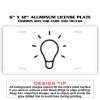 6 X 12 Full Size Aluminum License Plate for Cars and Trucks  Thumbnail