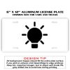 6 X 12 Full Size Aluminum License Plate for Cars and Trucks  Thumbnail
