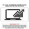 6 X 12 Full Size Aluminum License Plate for Cars and Trucks  Thumbnail