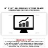 6 X 12 Full Size Aluminum License Plate for Cars and Trucks  Thumbnail