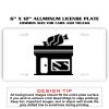 6 X 12 Full Size Aluminum License Plate for Cars and Trucks  Thumbnail