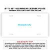 6 X 12 Full Size Aluminum License Plate for Cars and Trucks  Thumbnail