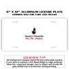 6 X 12 Full Size Aluminum License Plate for Cars and Trucks  Thumbnail