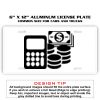 6 X 12 Full Size Aluminum License Plate for Cars and Trucks  Thumbnail
