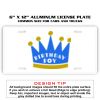 6 X 12 Full Size Aluminum License Plate for Cars and Trucks  Thumbnail