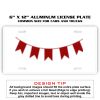 6 X 12 Full Size Aluminum License Plate for Cars and Trucks  Thumbnail