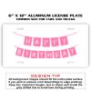 6 X 12 Full Size Aluminum License Plate for Cars and Trucks  Thumbnail