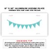 6 X 12 Full Size Aluminum License Plate for Cars and Trucks  Thumbnail