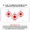 6 X 12 Full Size Aluminum License Plate for Cars and Trucks  Thumbnail