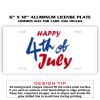 6 X 12 Full Size Aluminum License Plate for Cars and Trucks  Thumbnail