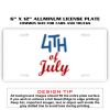 6 X 12 Full Size Aluminum License Plate for Cars and Trucks  Thumbnail