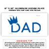 6 X 12 Full Size Aluminum License Plate for Cars and Trucks  Thumbnail