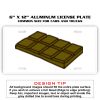 6 X 12 Full Size Aluminum License Plate for Cars and Trucks  Thumbnail