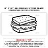 6 X 12 Full Size Aluminum License Plate for Cars and Trucks  Thumbnail